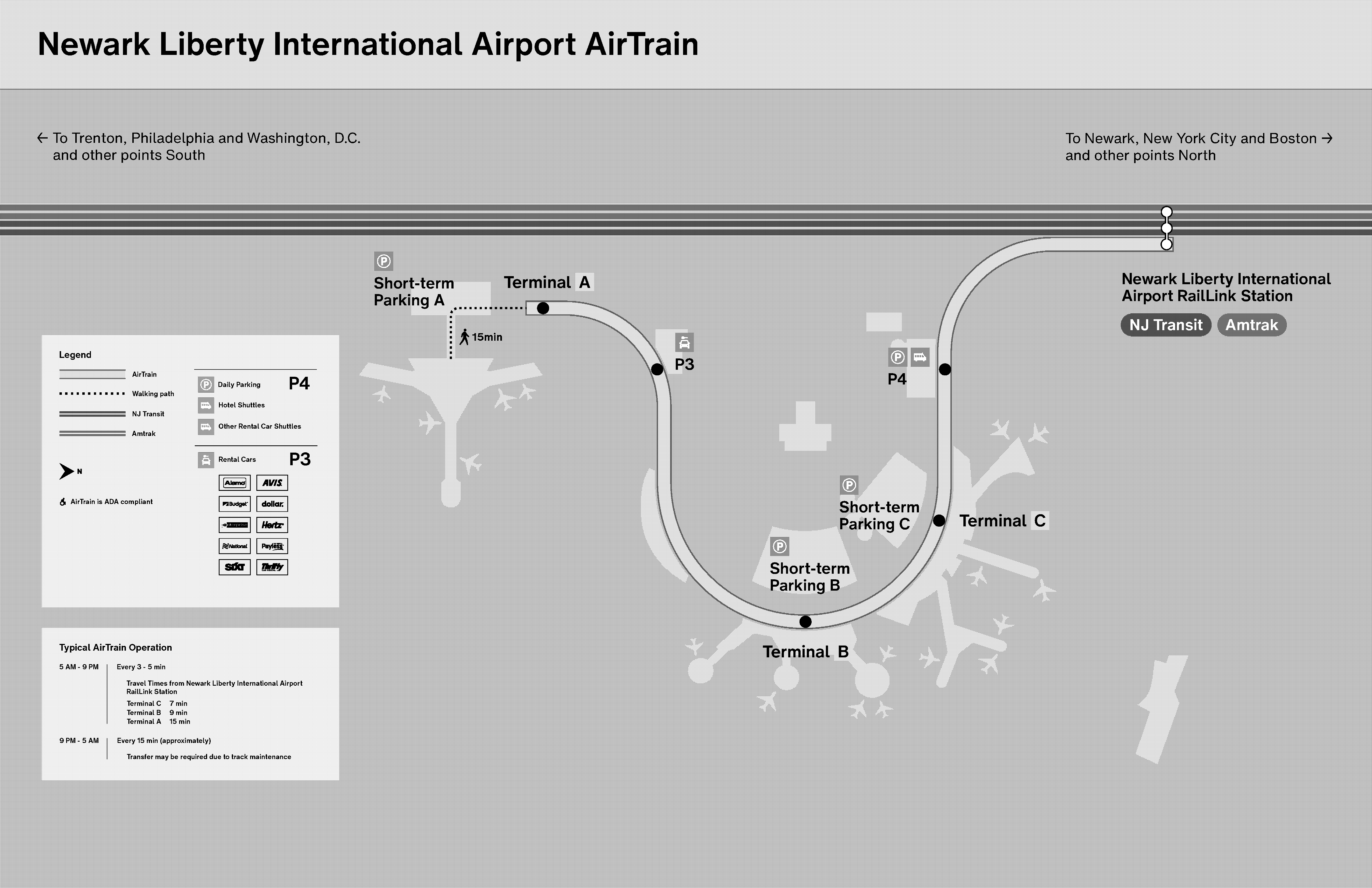 from terminal b to a