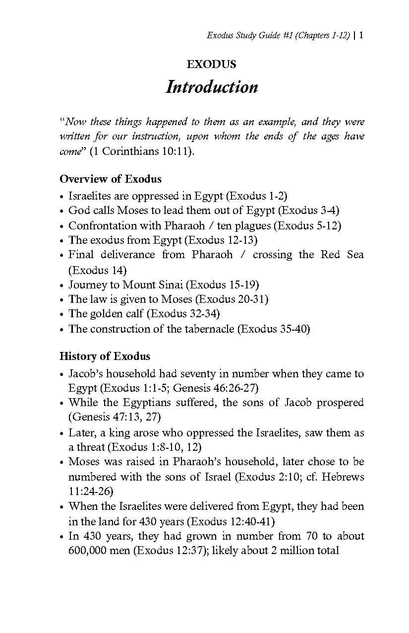 book of exodus study guide