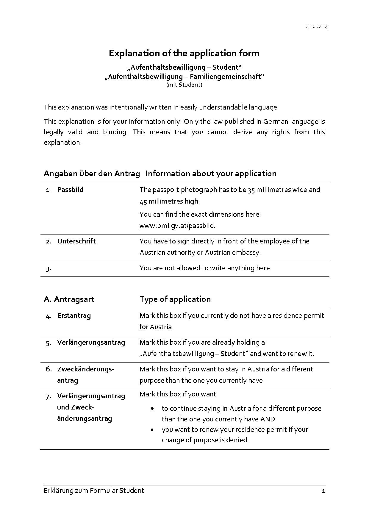 austrian passport application form