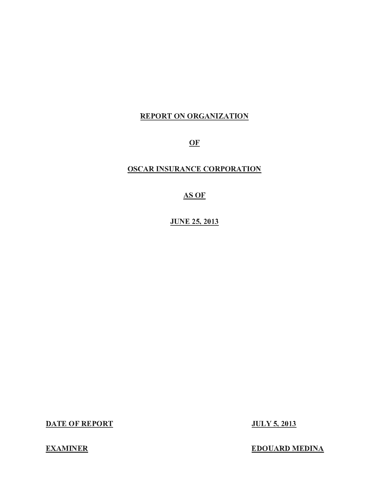 oscar health financial report