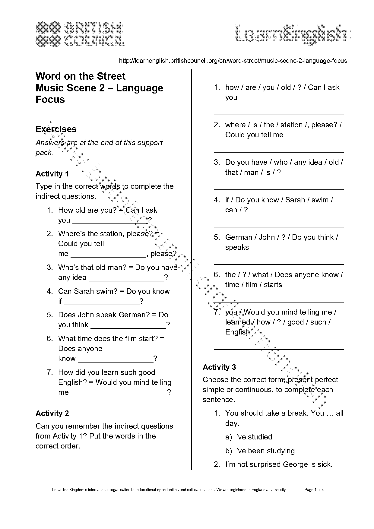 present simple verb to be learn english british council