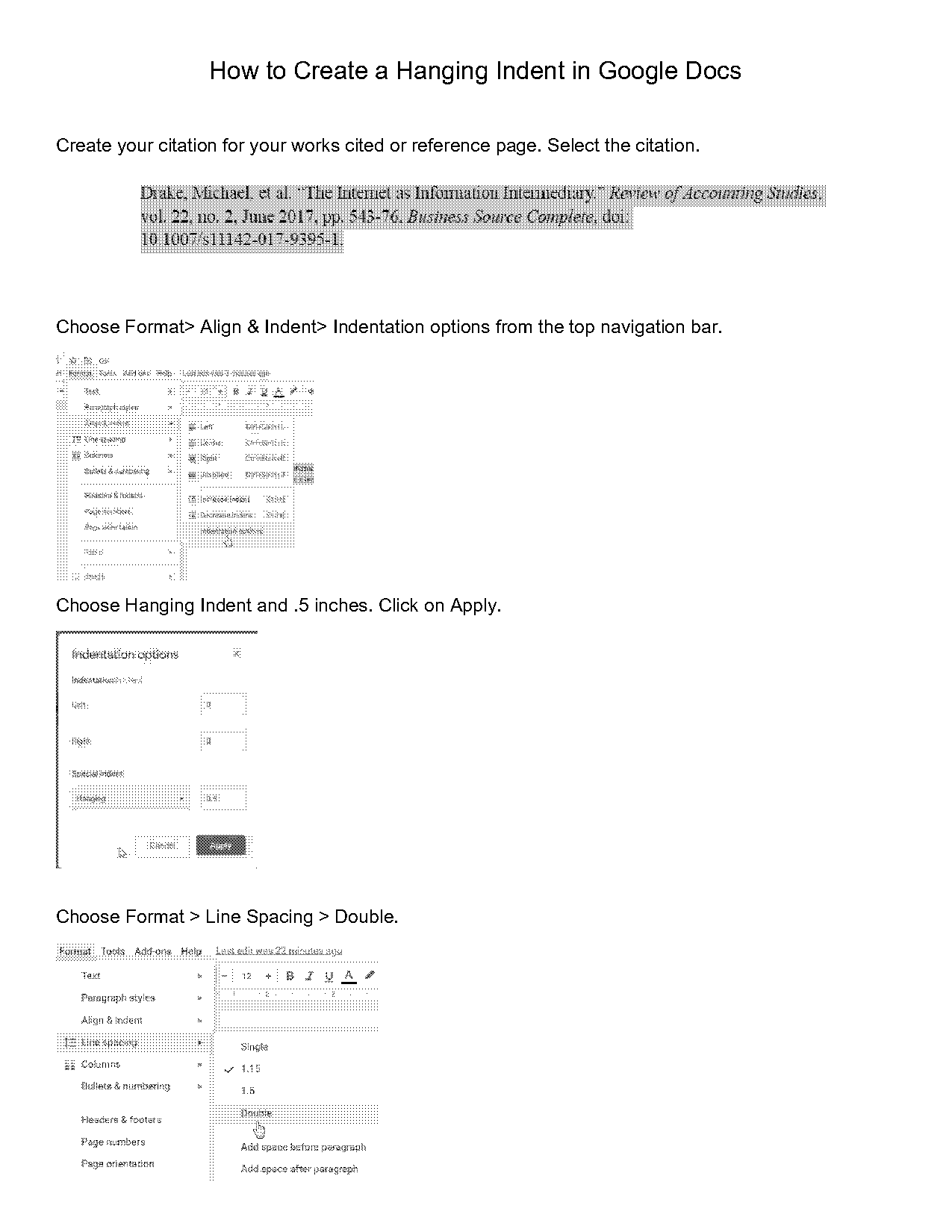 citations apa reference page