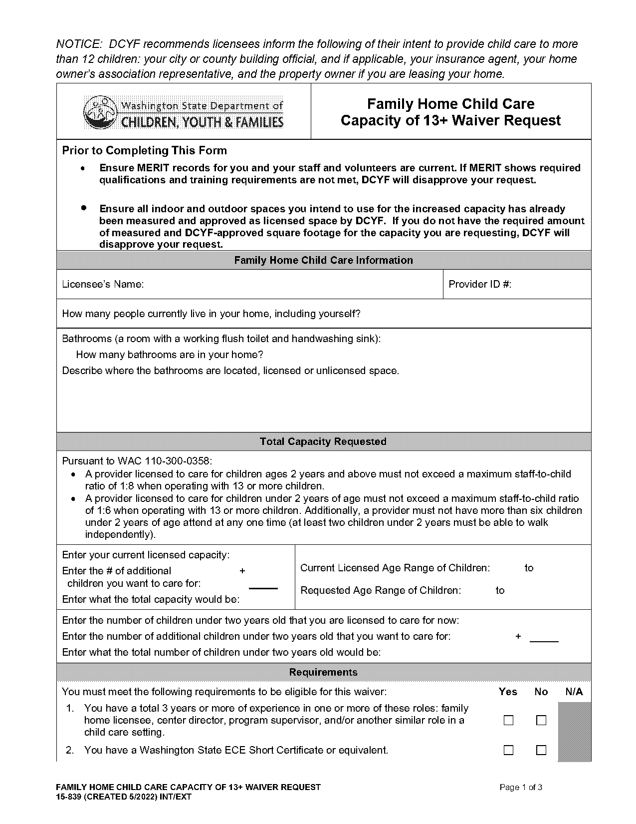 homedaycare license form washington state