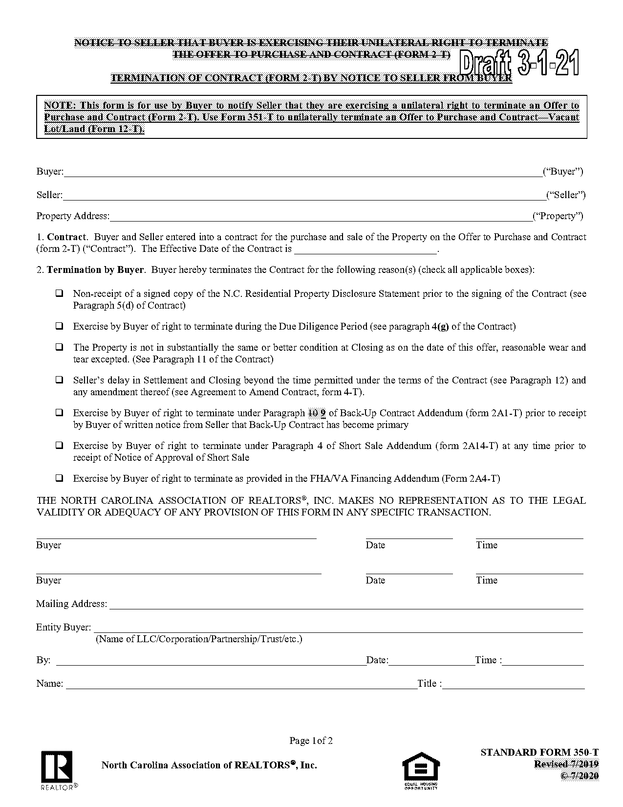 fitness form contract termination notice