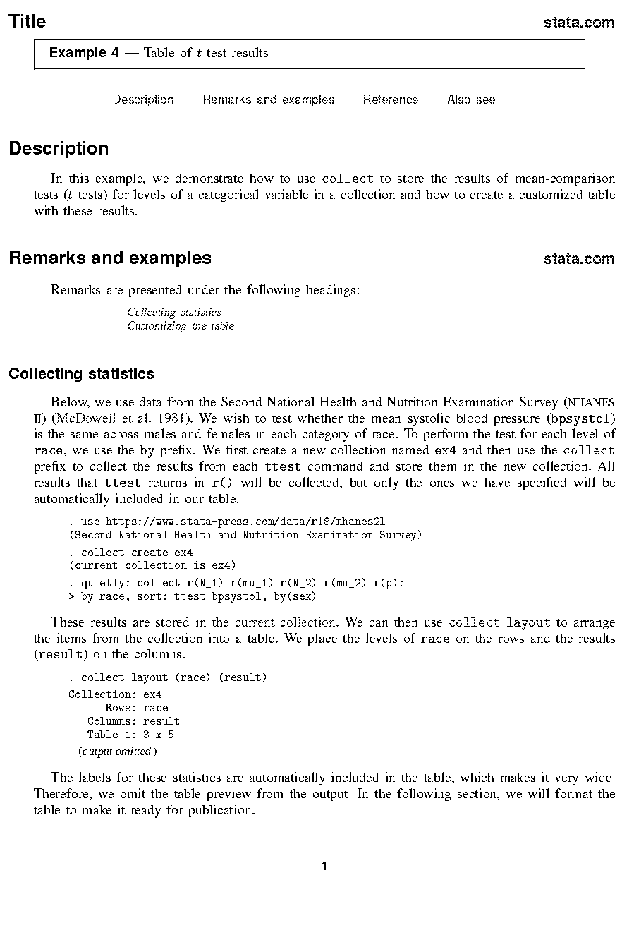 how to do t test using table