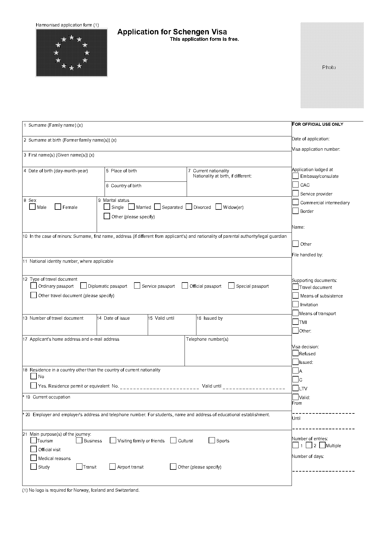 france application form pdf