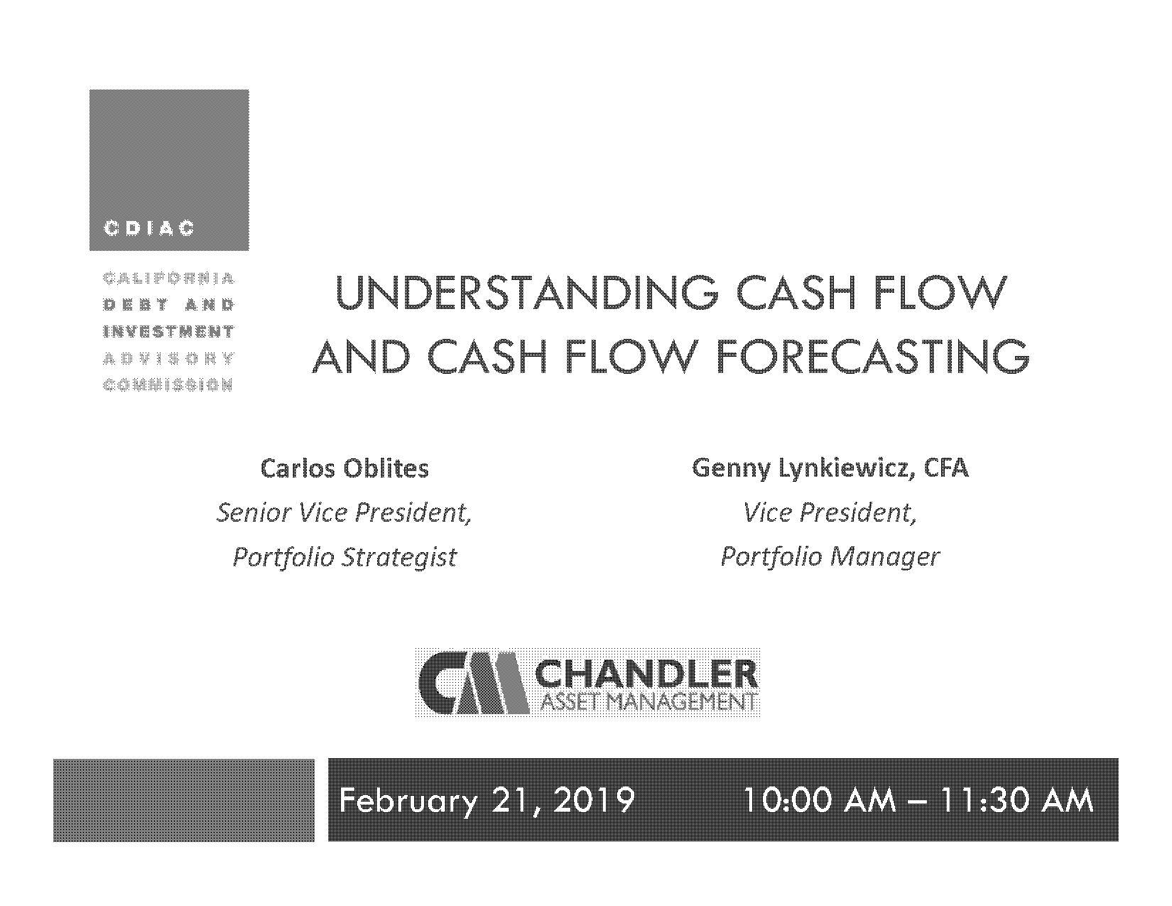 cash flow statement and cash flow forecast