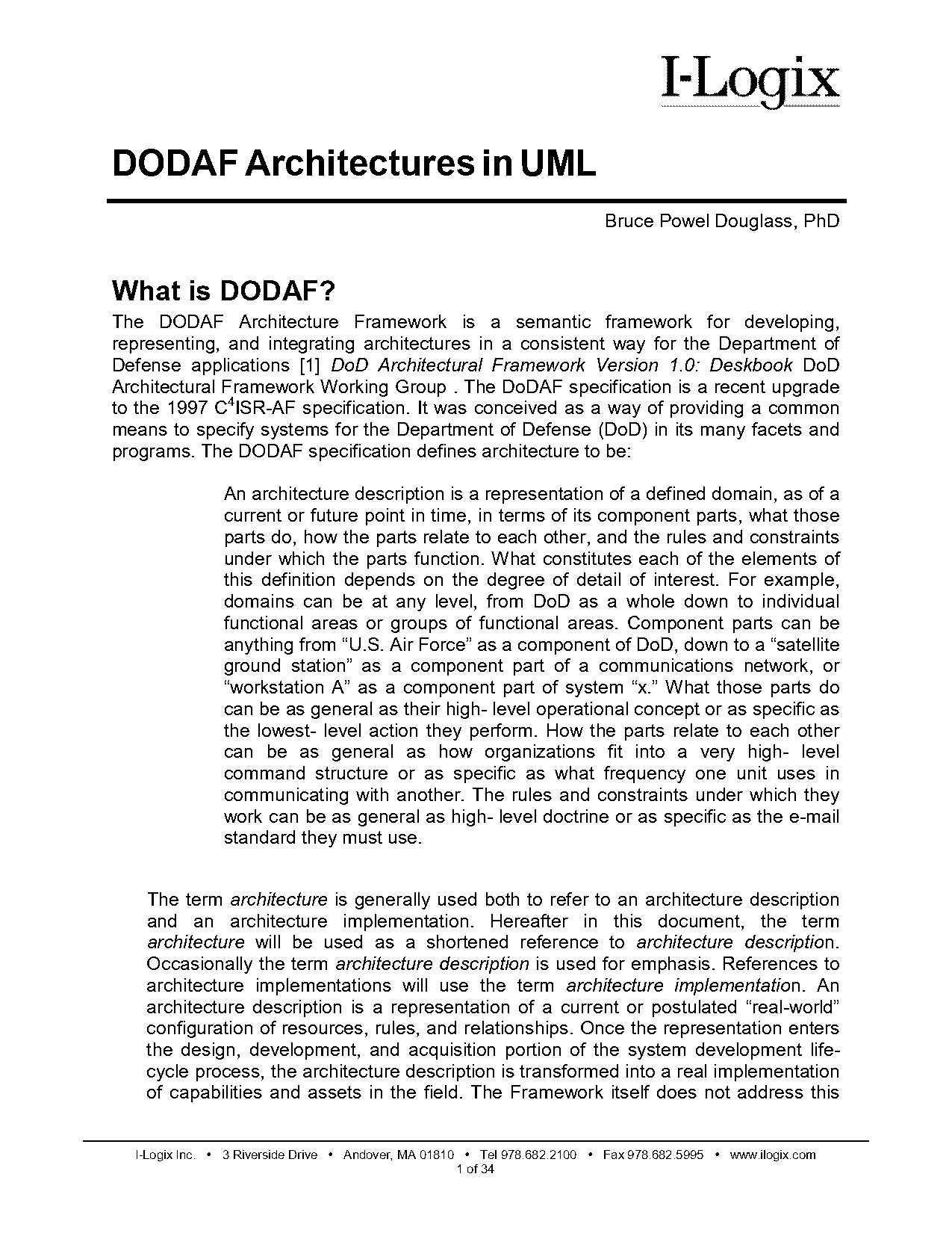 dodaf system view example