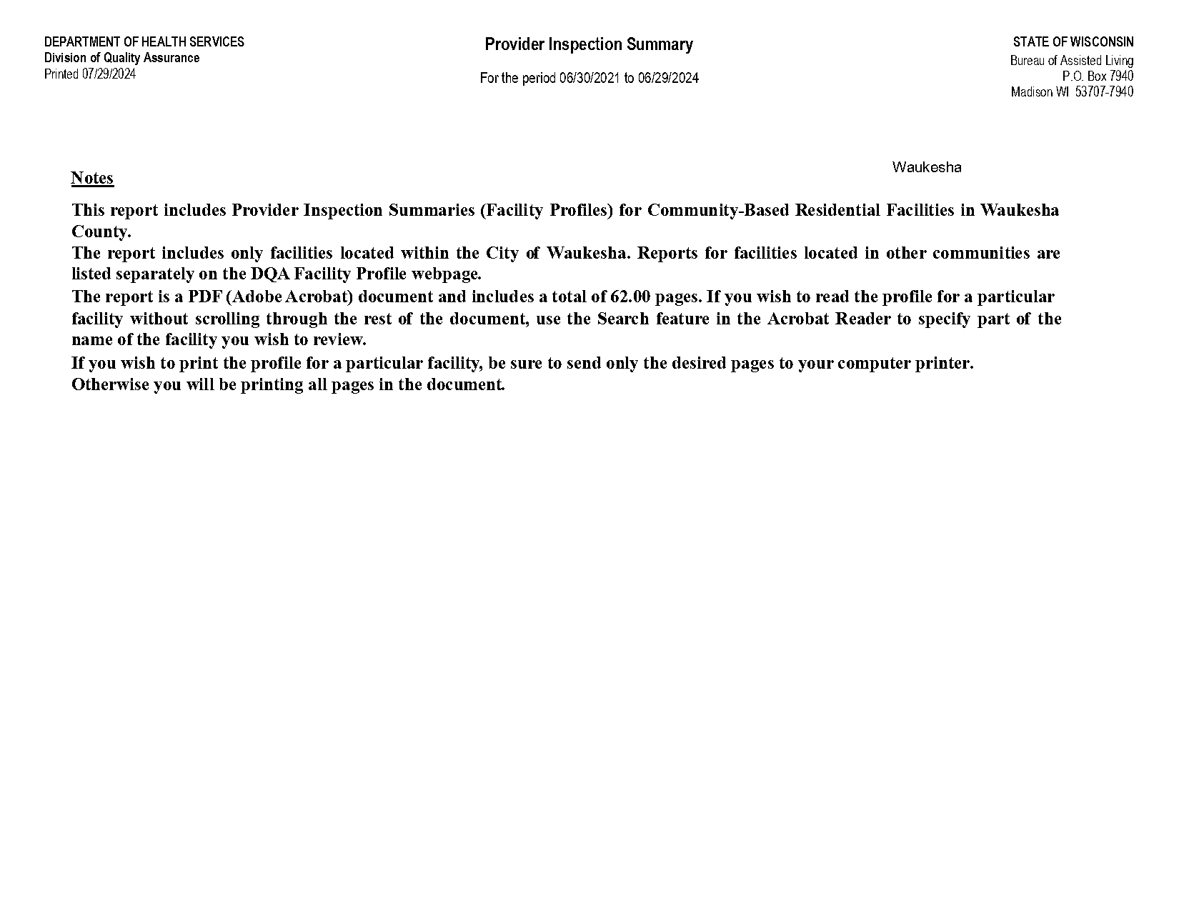 oak hill manor statement of account