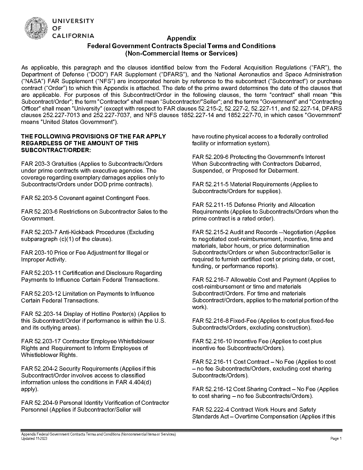 commercial vs non commercial government contracts