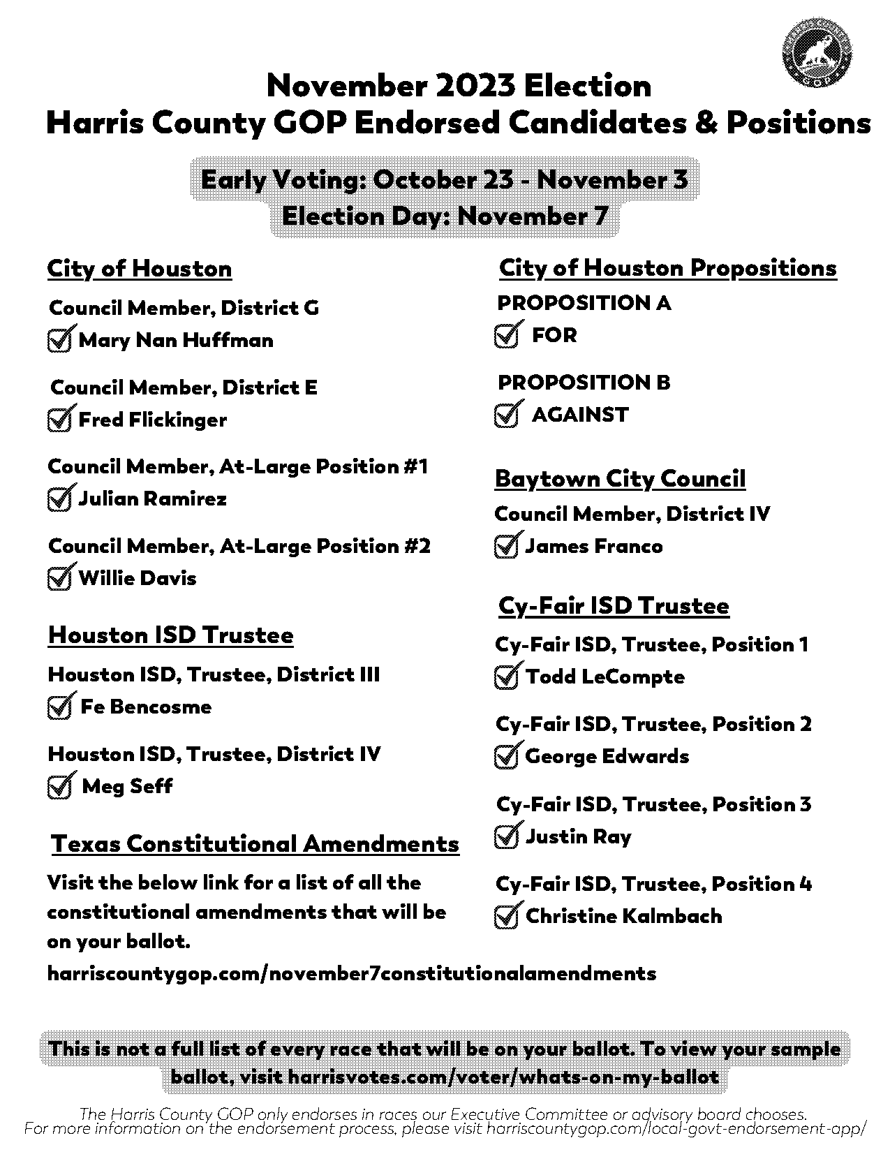 harris county gop sample ballot