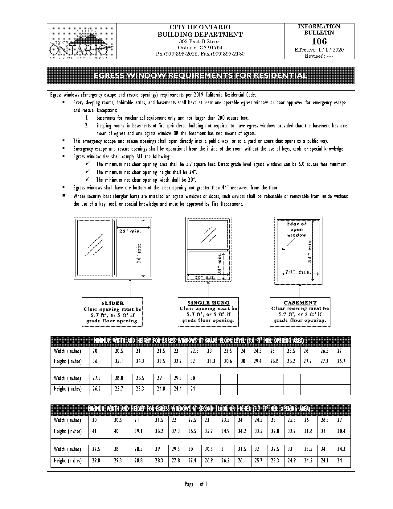 egress window requirement at grade