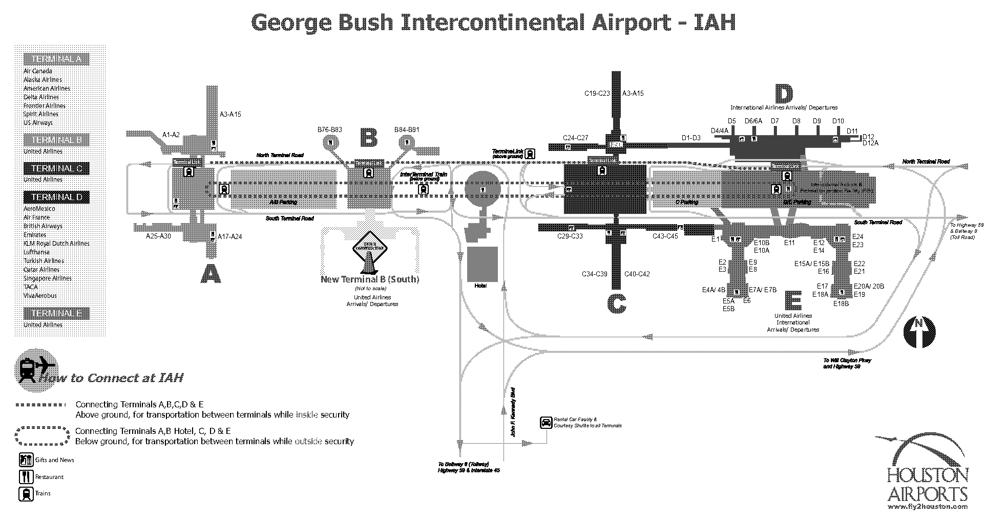 houston terminal d airlines