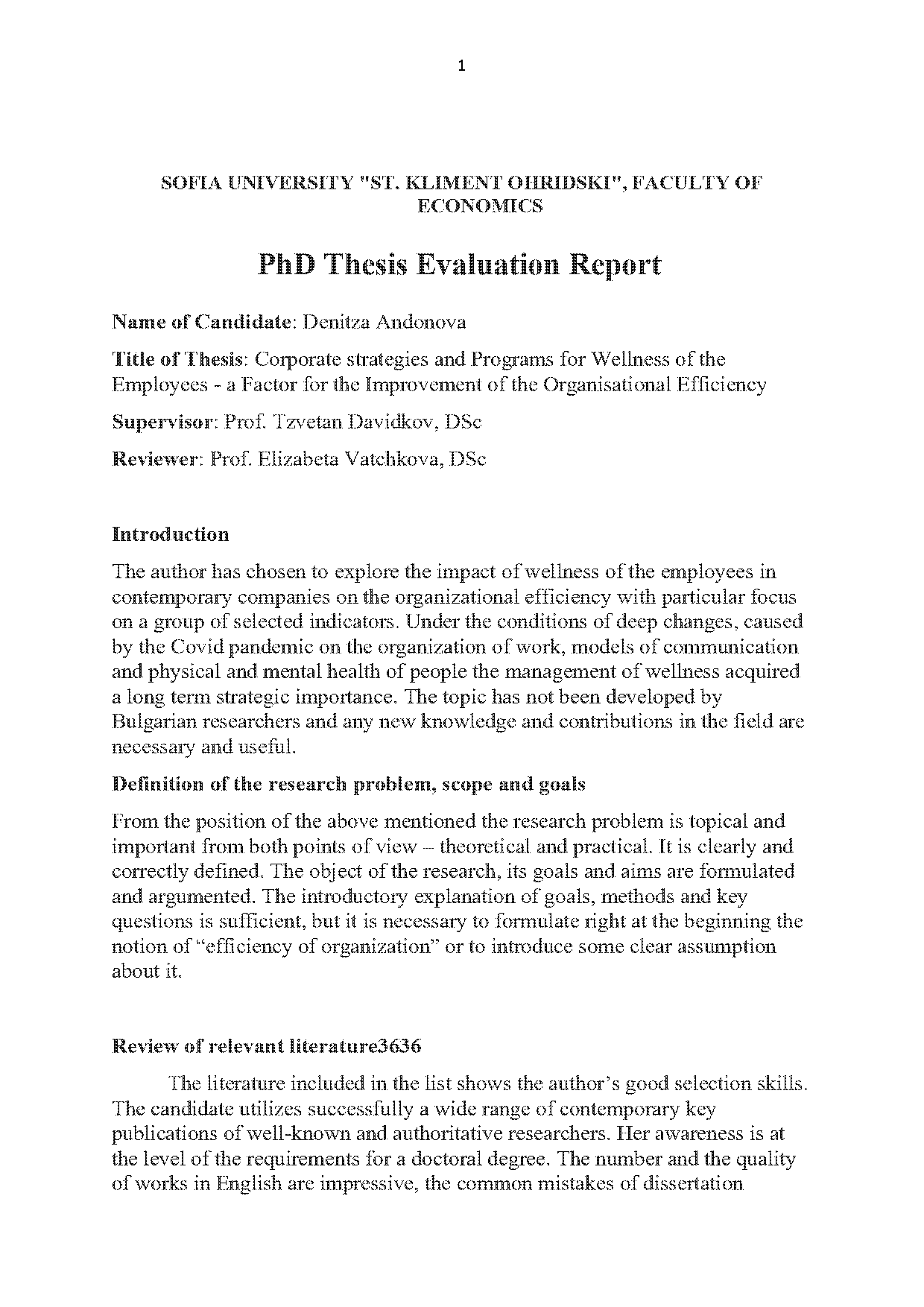 md thesis evaluation report