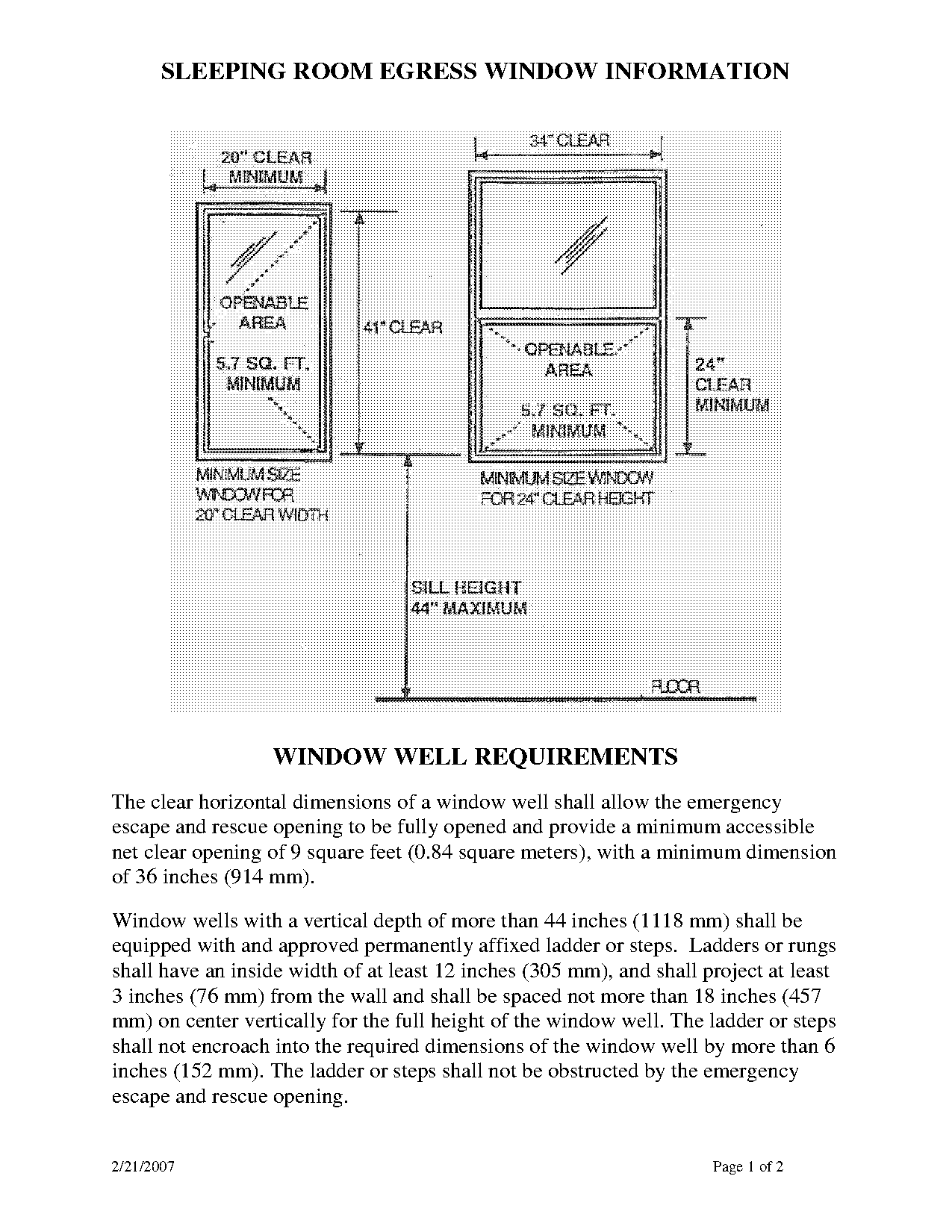 egress window requirement at grade