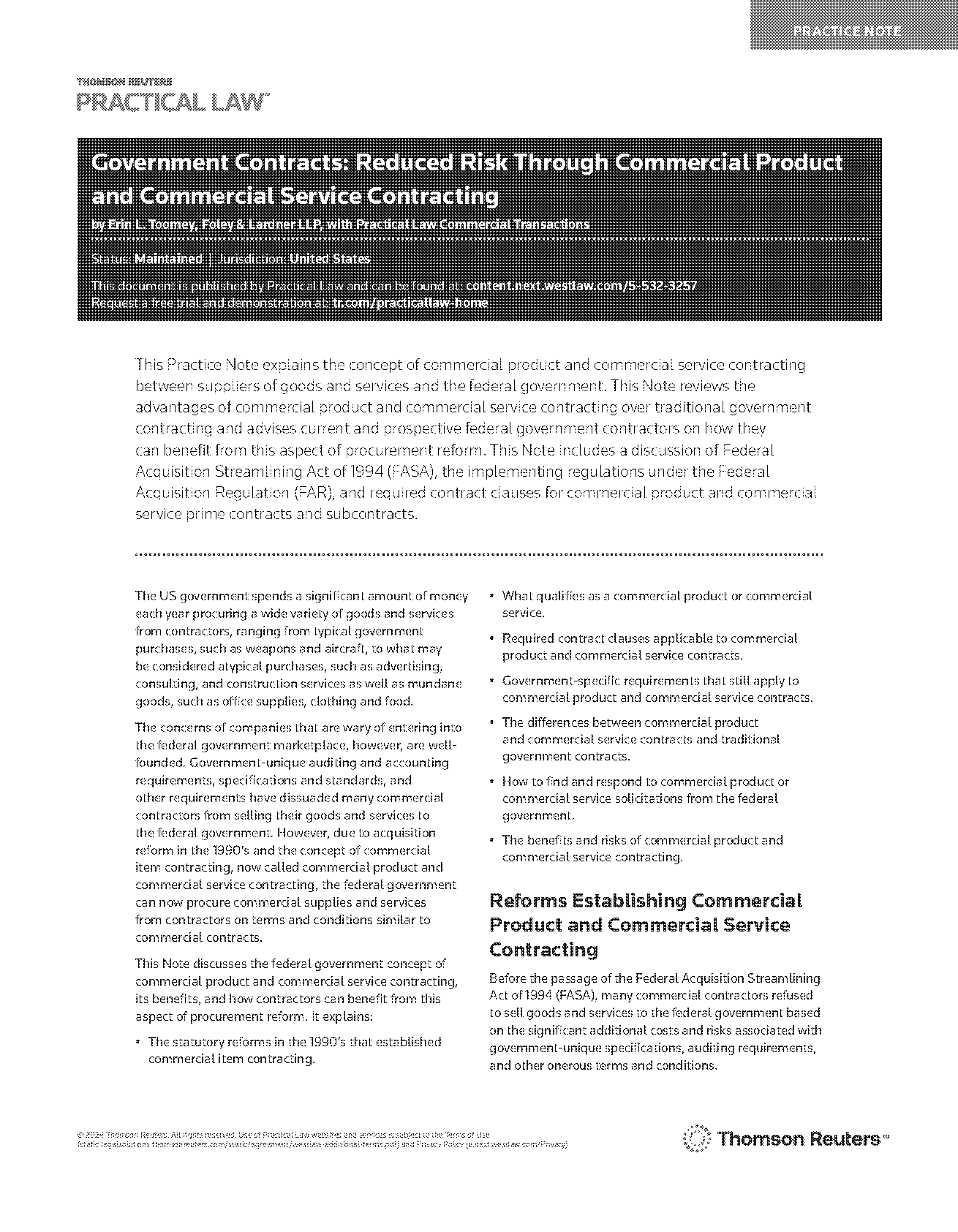 commercial vs non commercial government contracts