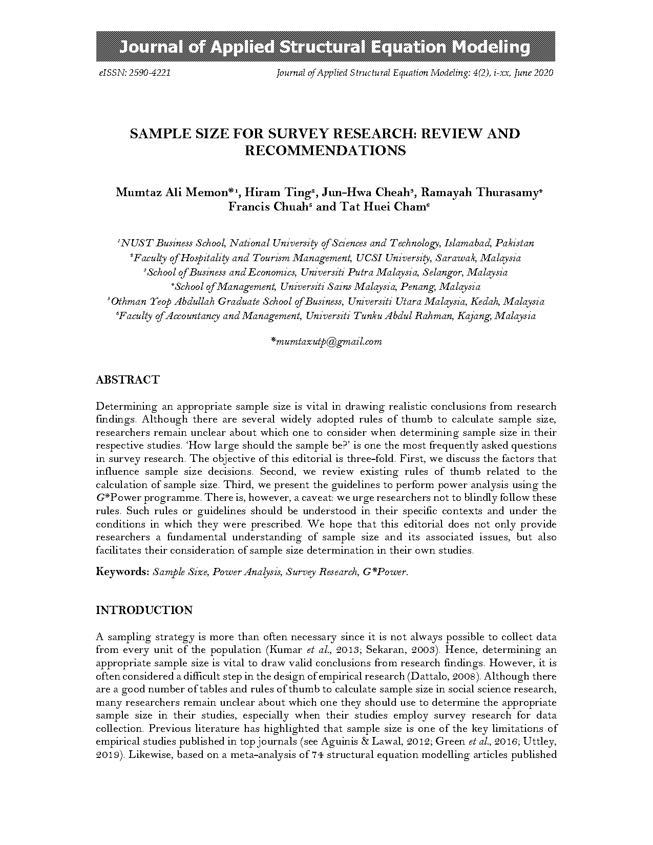 multivariate testing sample size