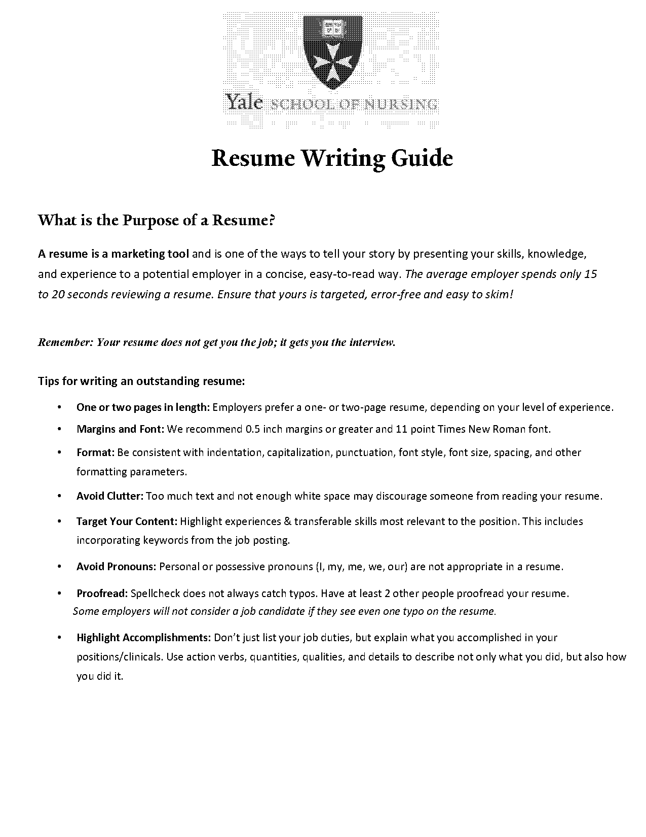 how long of work history on a resume