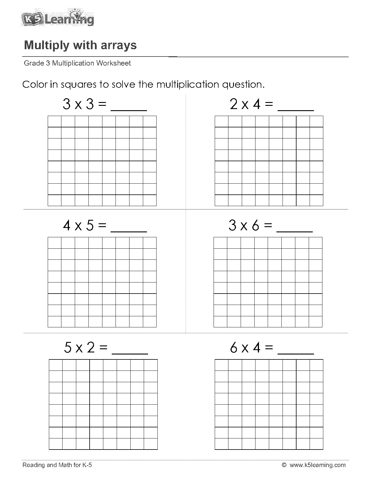 multiplication worksheets with coloring