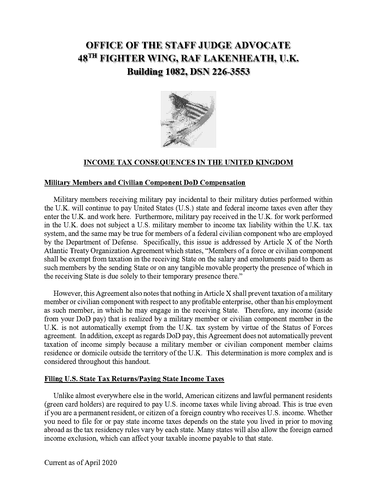 income tax treaty between great britain and united states