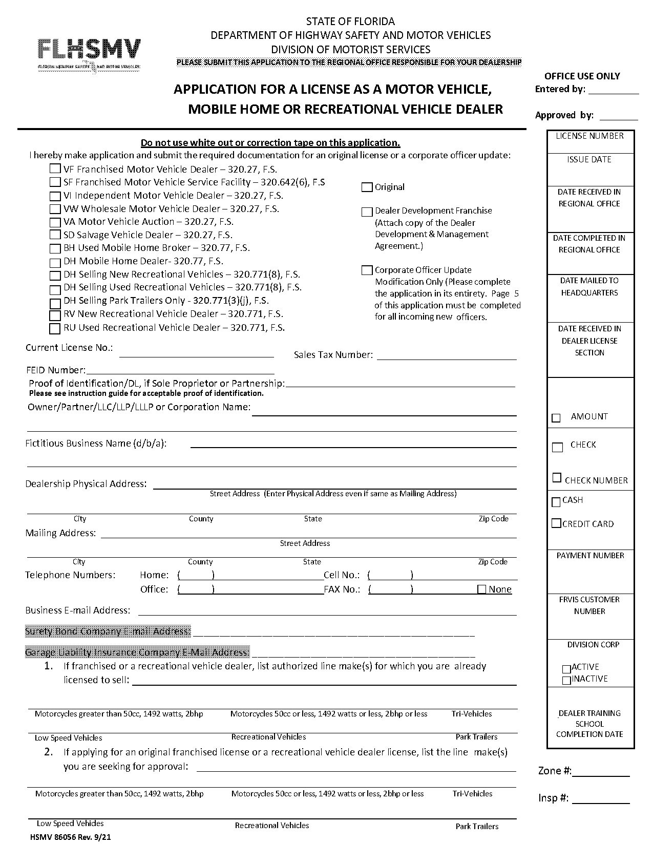 florida dealers license renewal