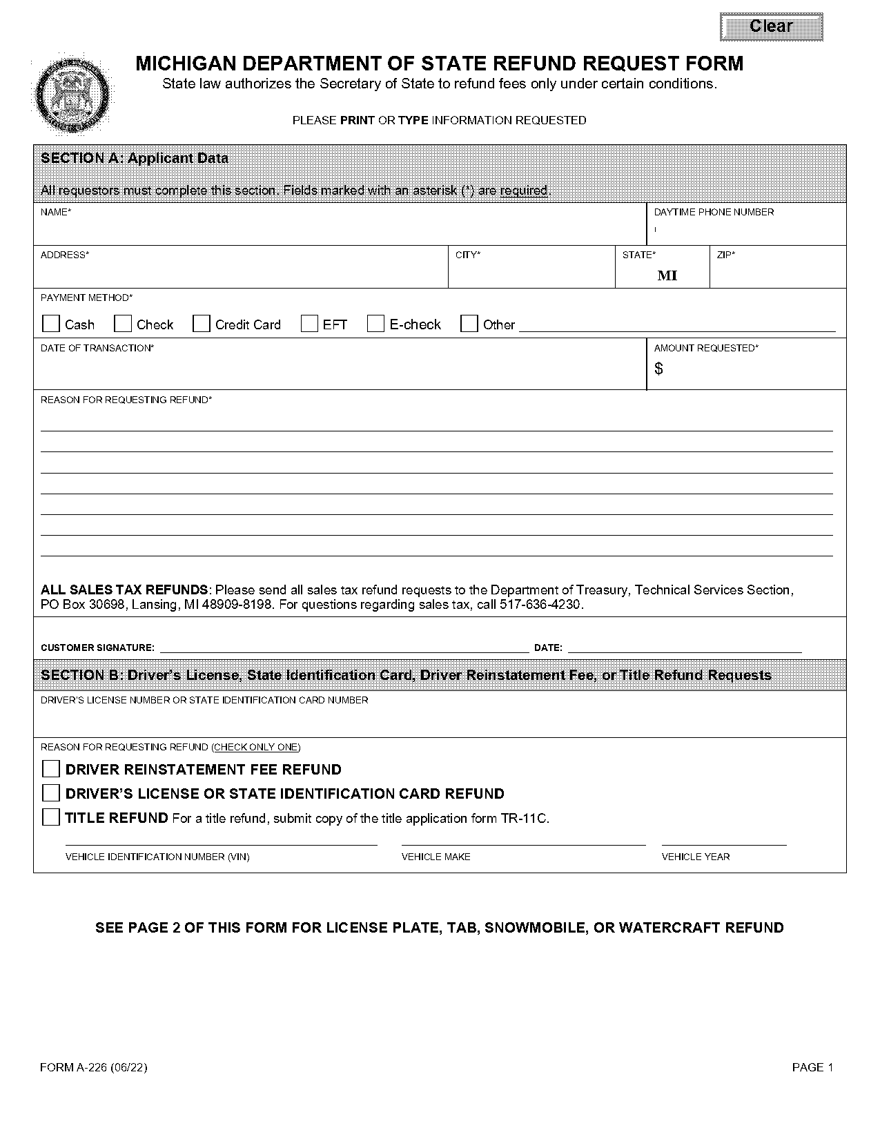 michigan dmv late for renewing car registration