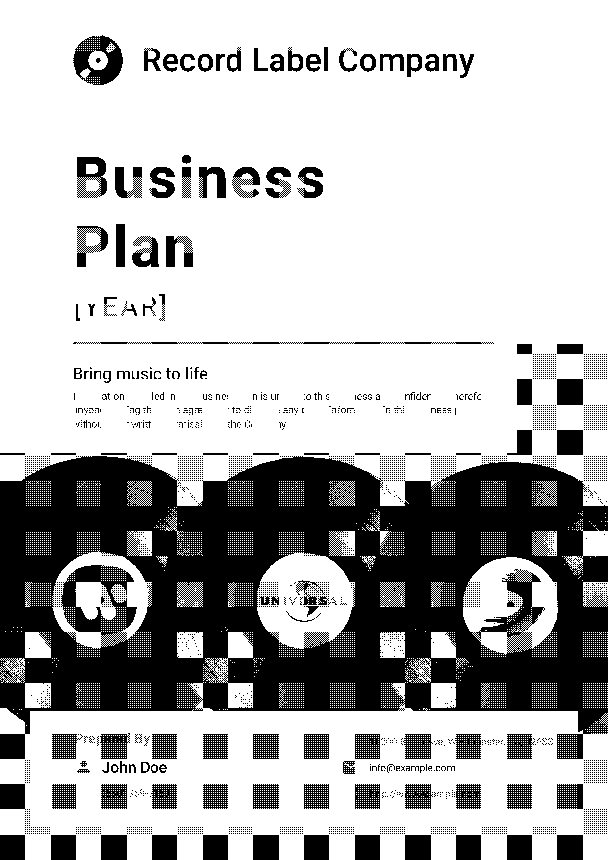 marketing plan for record label pdf