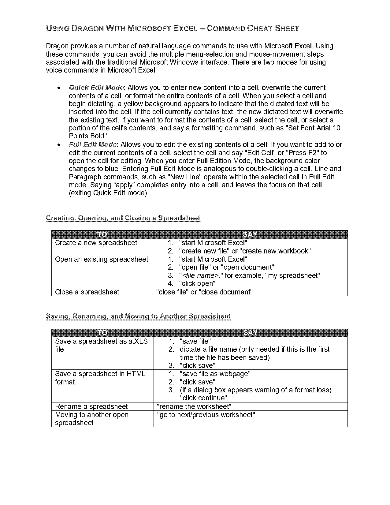 existing microsoft excel documents