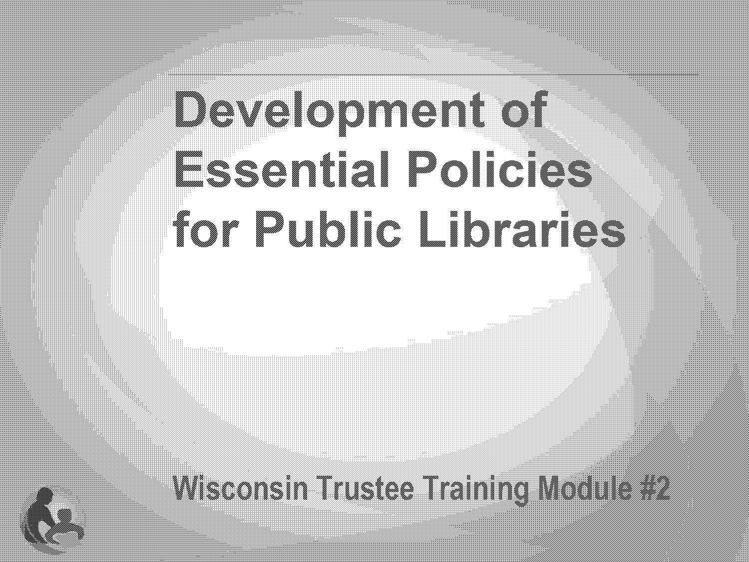 public library policies and procedures