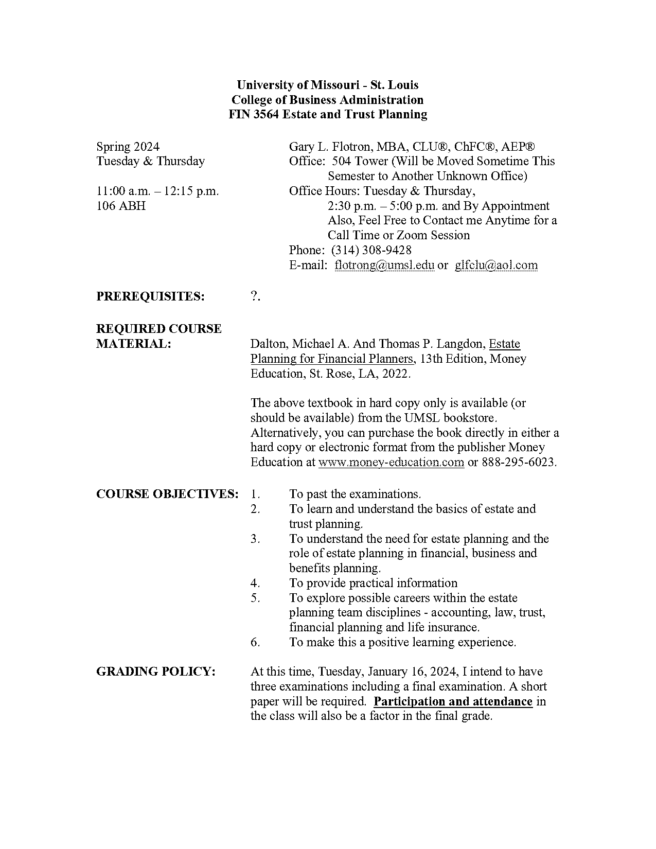 clu mba financial planning