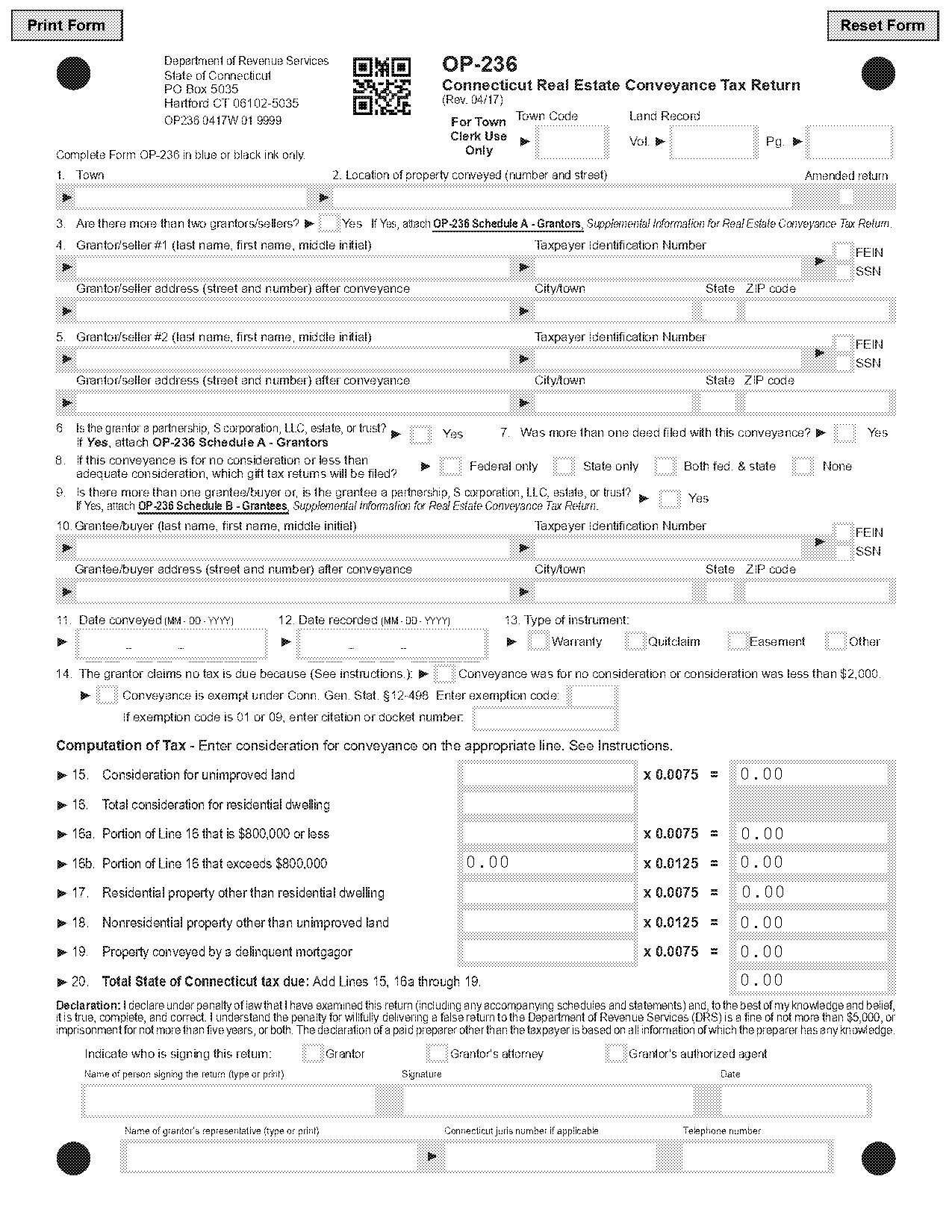 ct conveyance tax return instructions