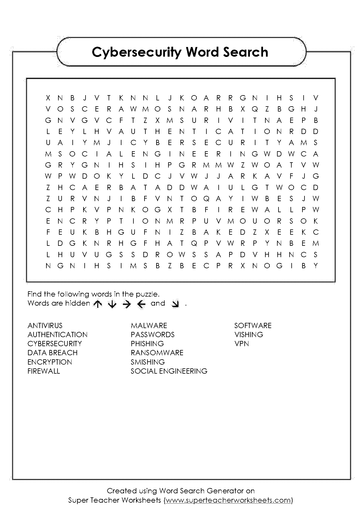 word search worksheets pdf