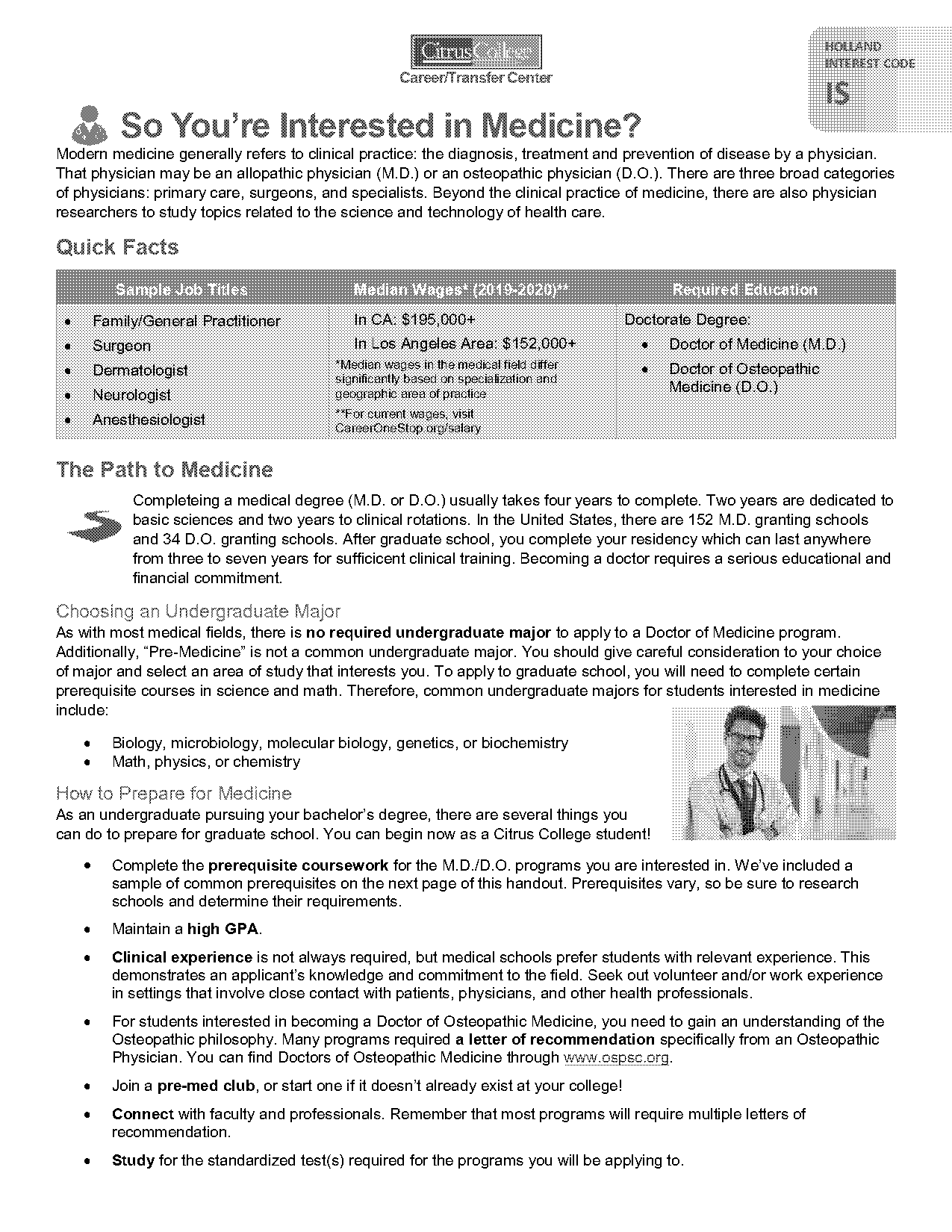 college classese required to be an anathesiologist