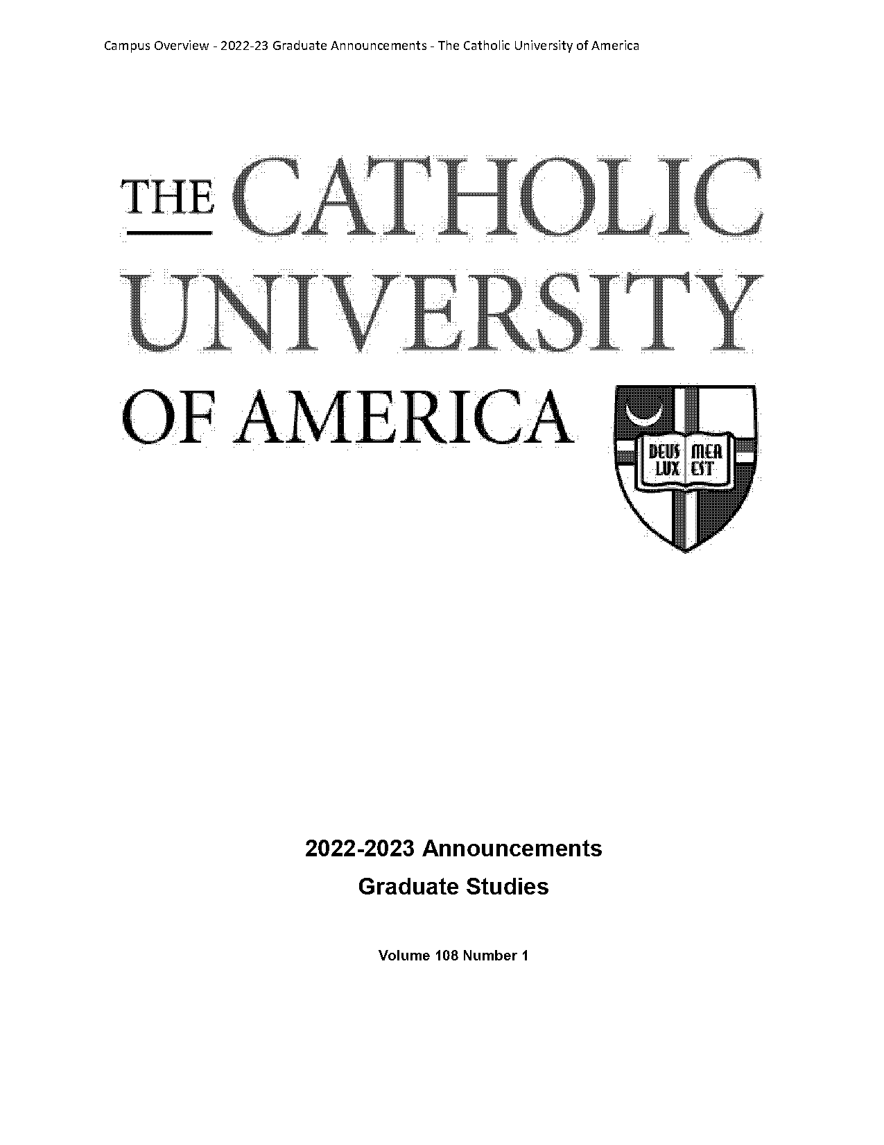 catholic university dc short term housing