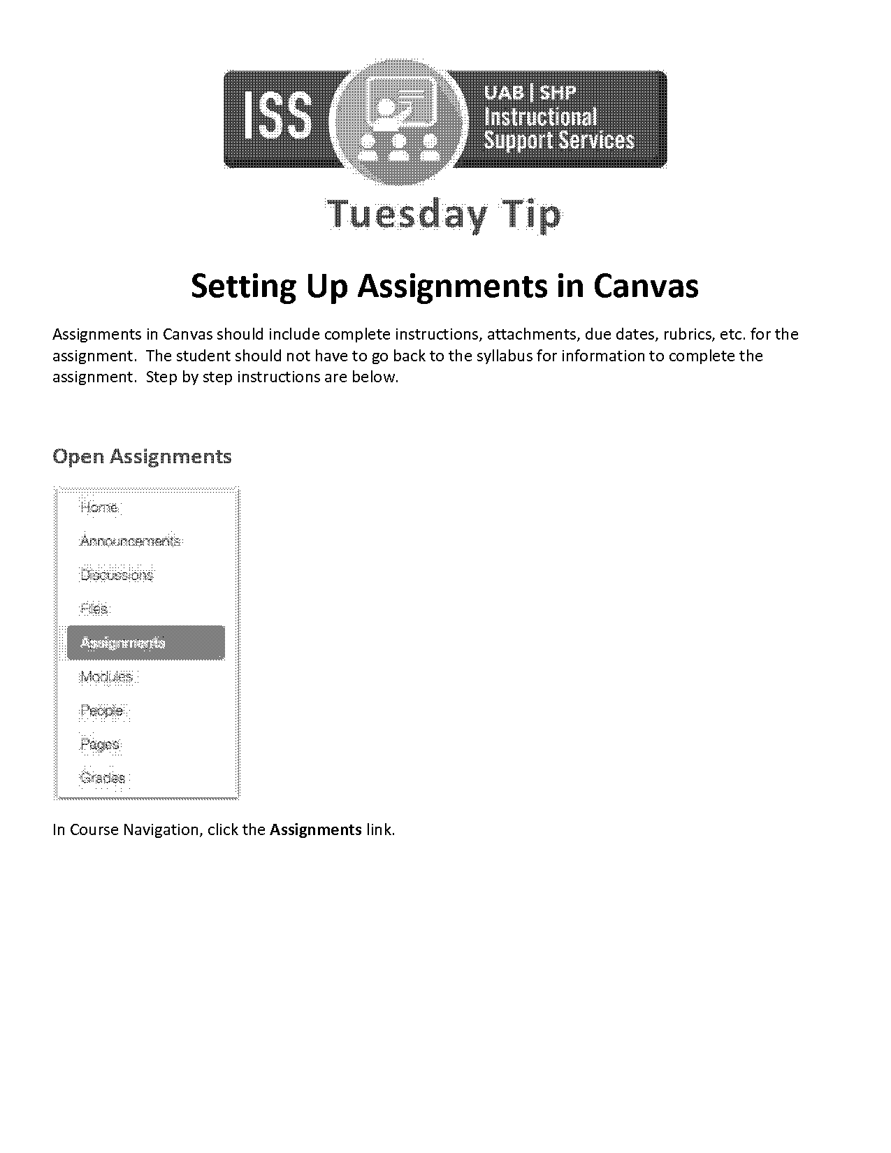 how to tell when an assignment was added on canvas