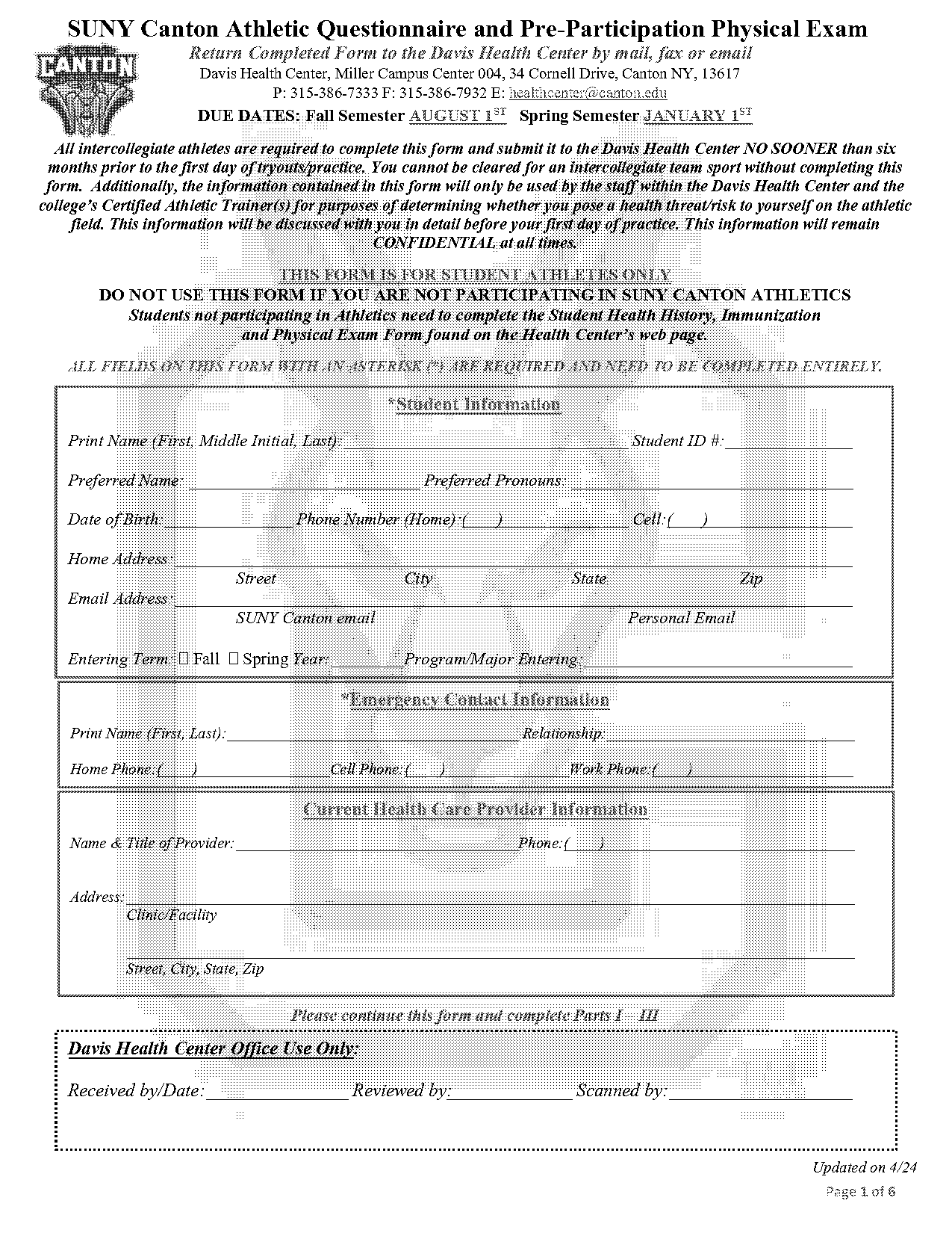 missouri high school athletics physical form