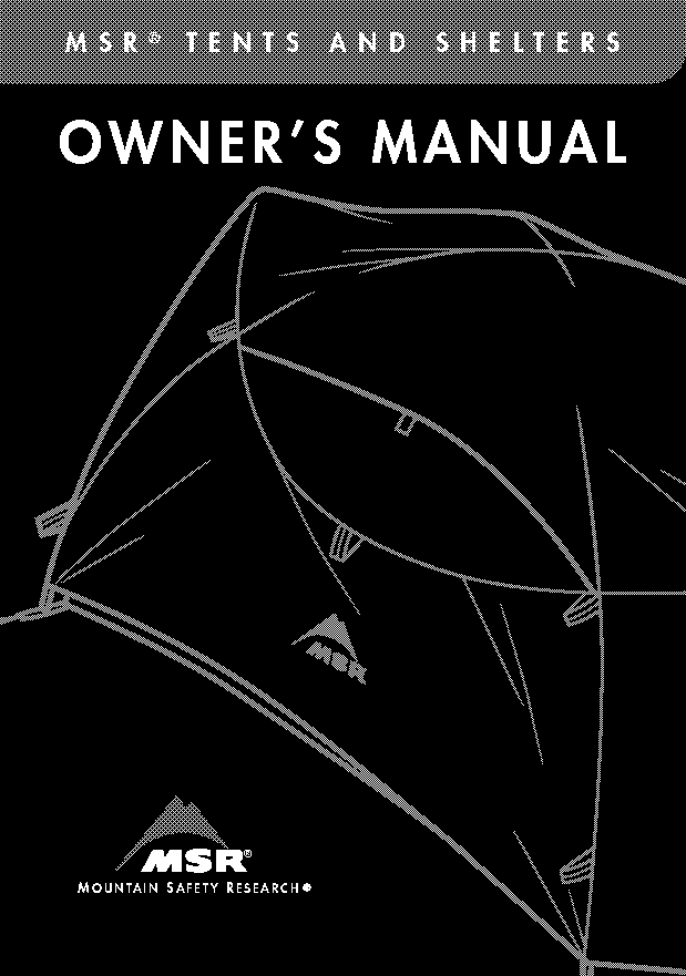 instructional manual on how to set up a tent