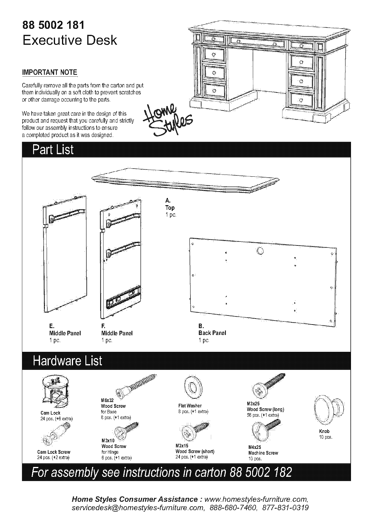 sauder l shaped desk instructions