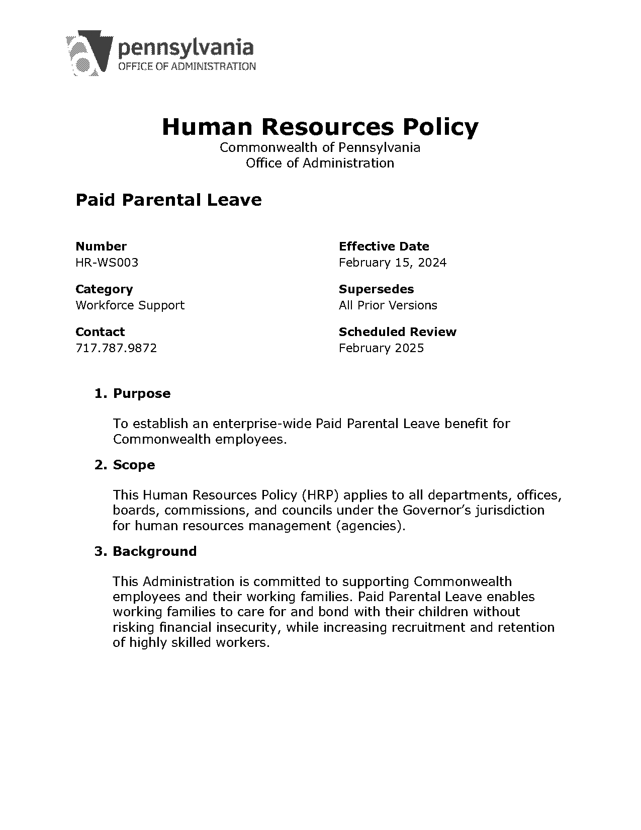 human resource policy pdf